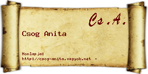 Csog Anita névjegykártya
